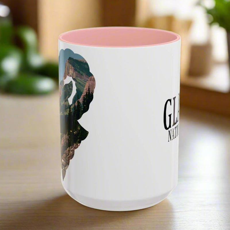 Glacier National Park bighorn sheep colored coffee mug design detail or product variation