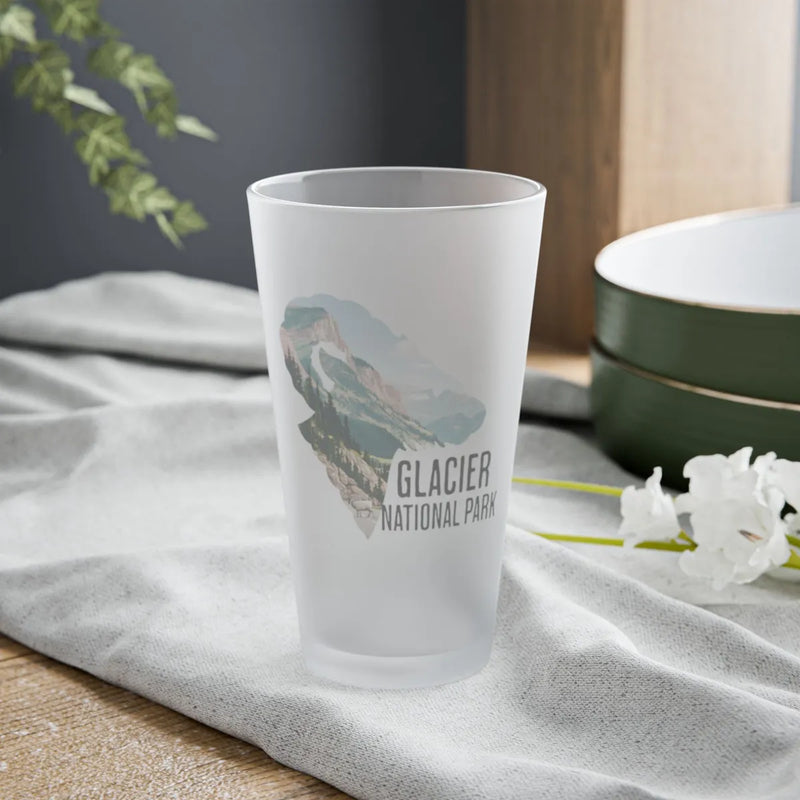 Glacier National Park Big Horned Sheep Frosted Pint - Parks Apparelpint glass