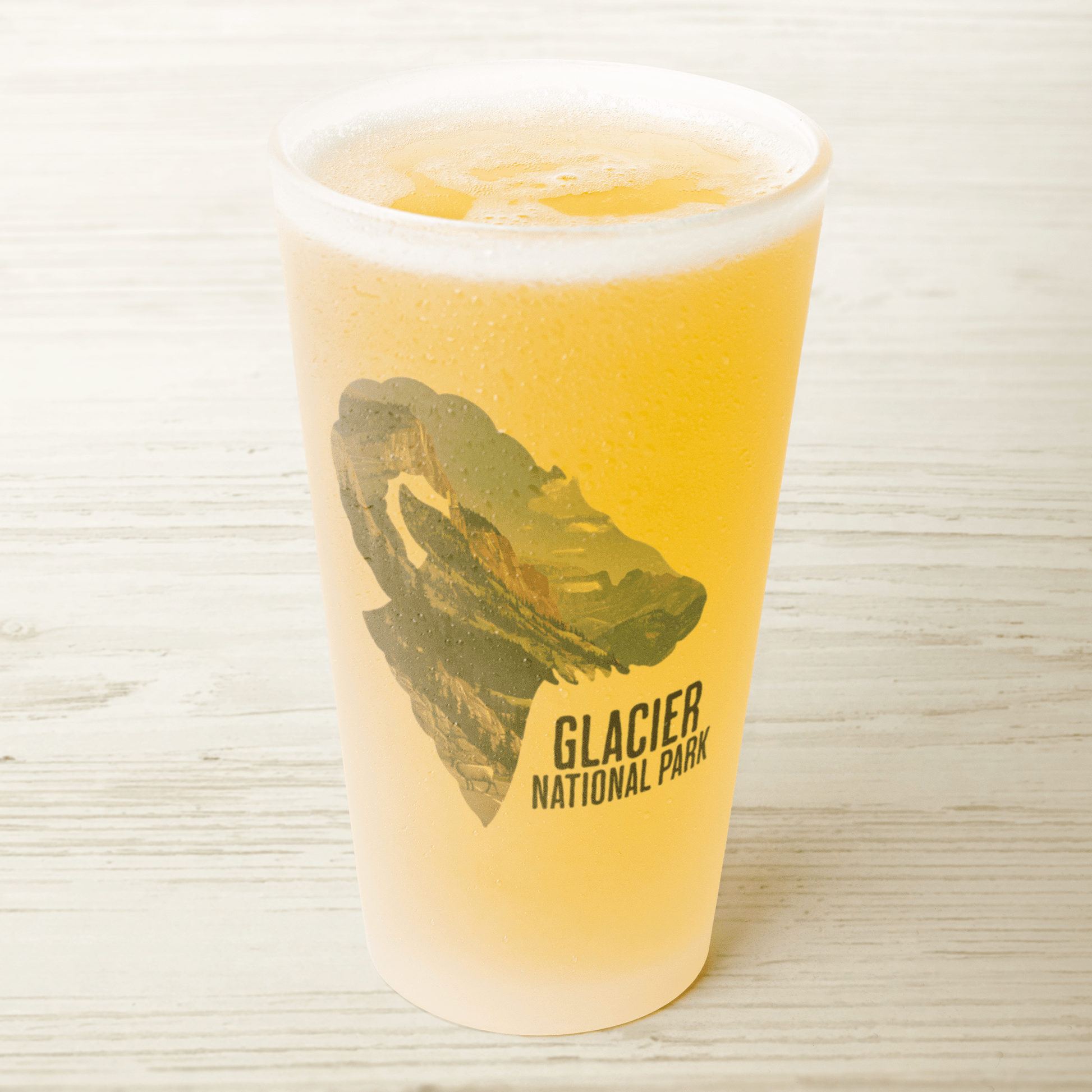 Glacier National Park Big Horned Sheep Frosted Pint - Parks Apparelpint glass