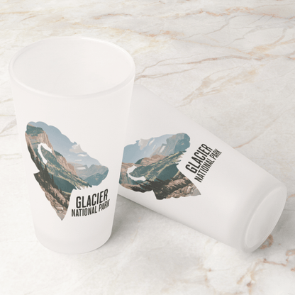 Glacier National Park Big Horned Sheep Frosted Pint - Parks Apparelpint glass