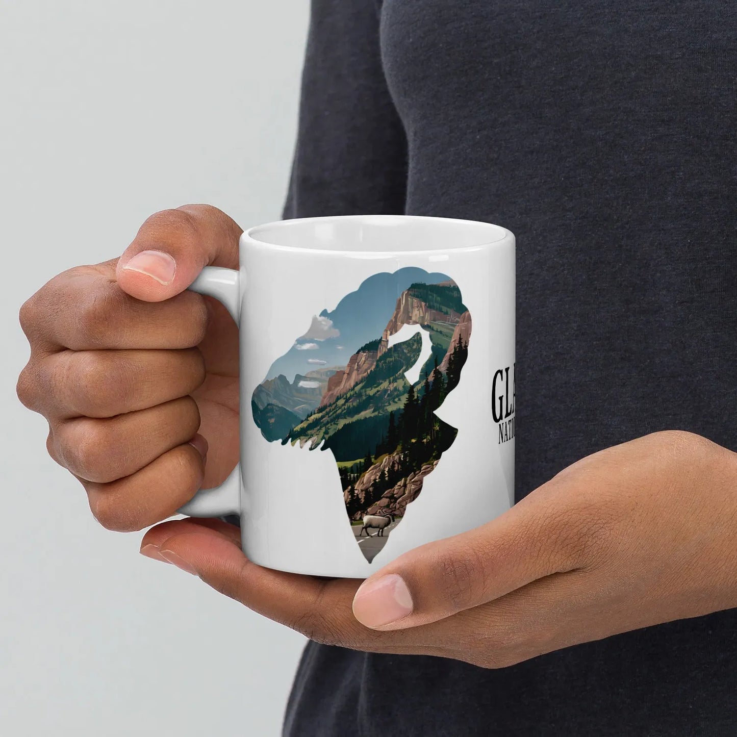 Glacier National Park bighorn sheep mug design detail or product variation