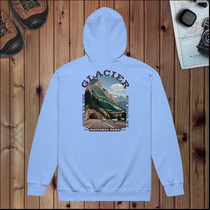 Glacier National Park full zip hoodie alternate apparel color or product angle