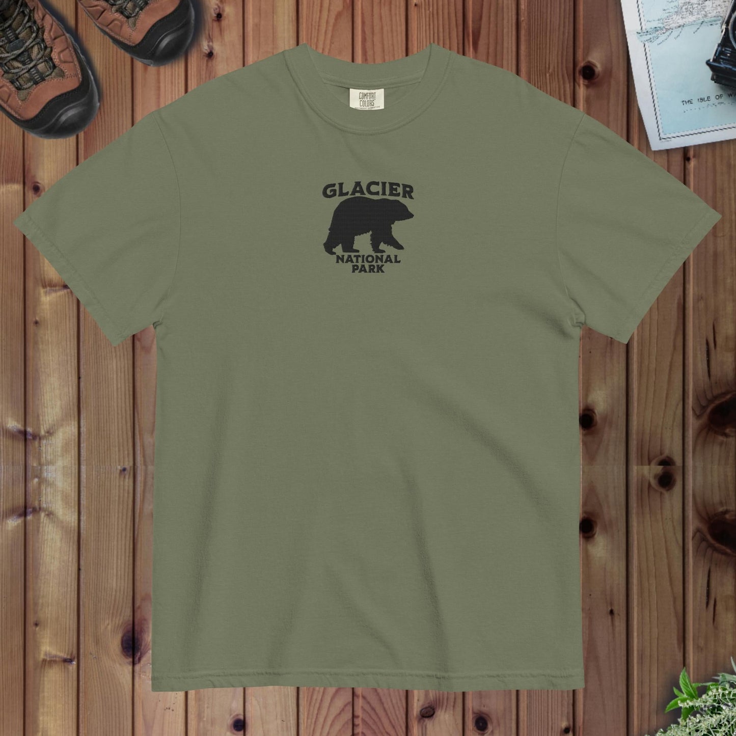 Glacier National Park Premium Embroidered T-shirt - Parks ApparelT-Shirt