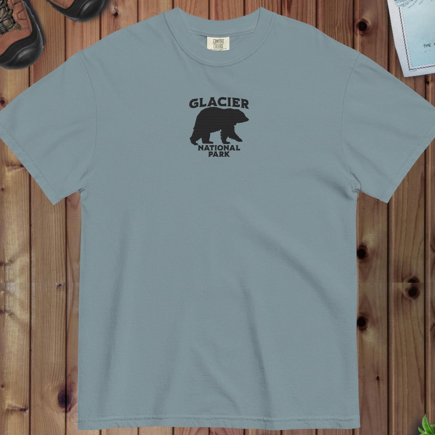 Glacier National Park Premium Embroidered T-shirt - Parks ApparelT-Shirt