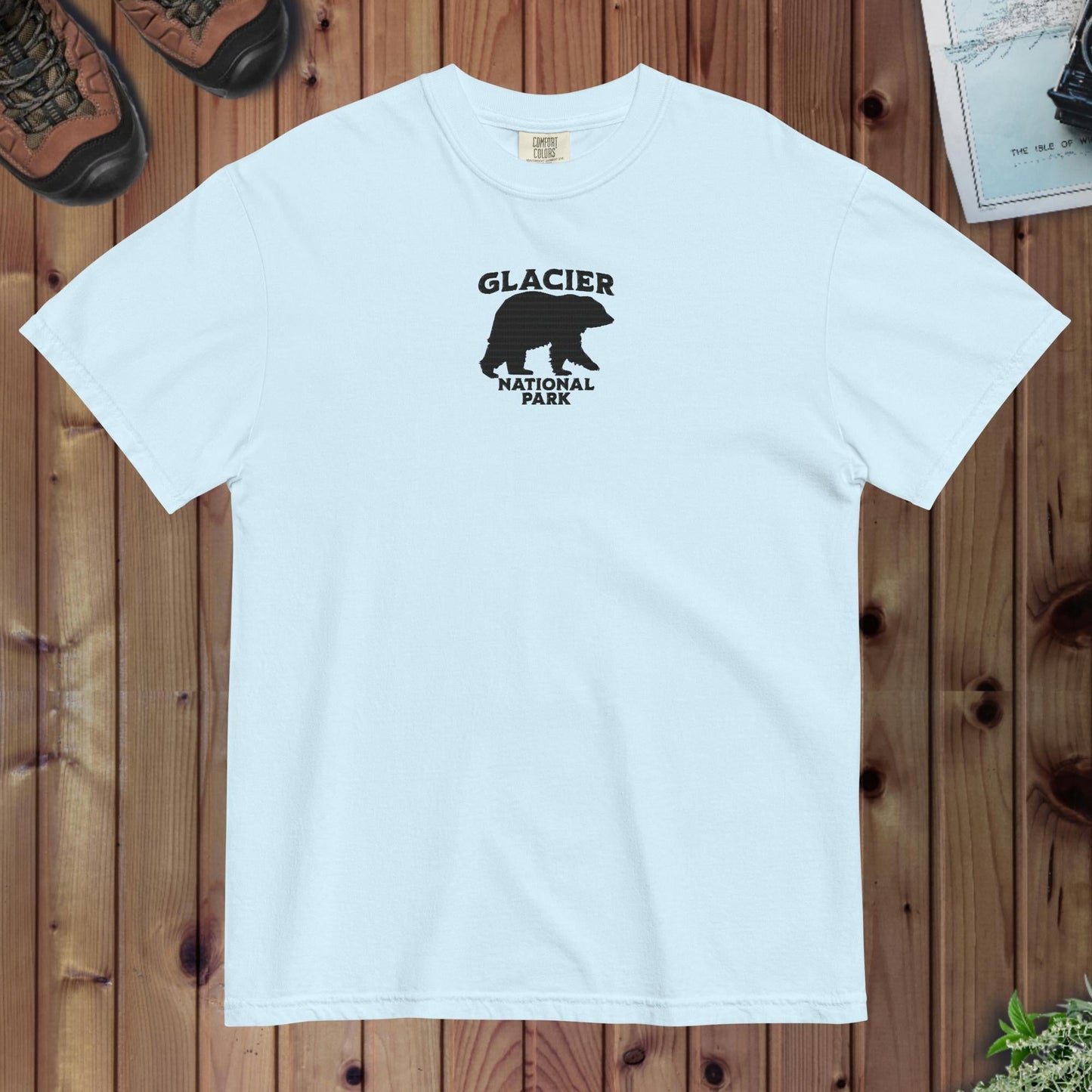 Glacier National Park Premium Embroidered T-shirt - Parks ApparelT-Shirt