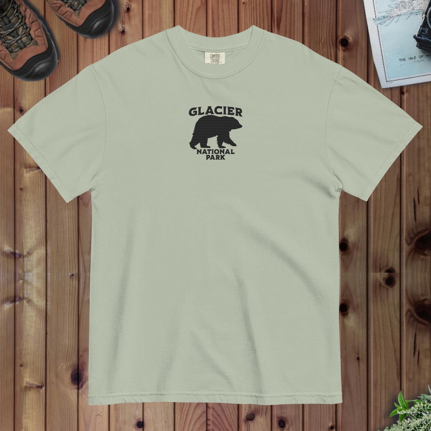 Glacier National Park Premium Embroidered T-shirt - Parks ApparelT-Shirt