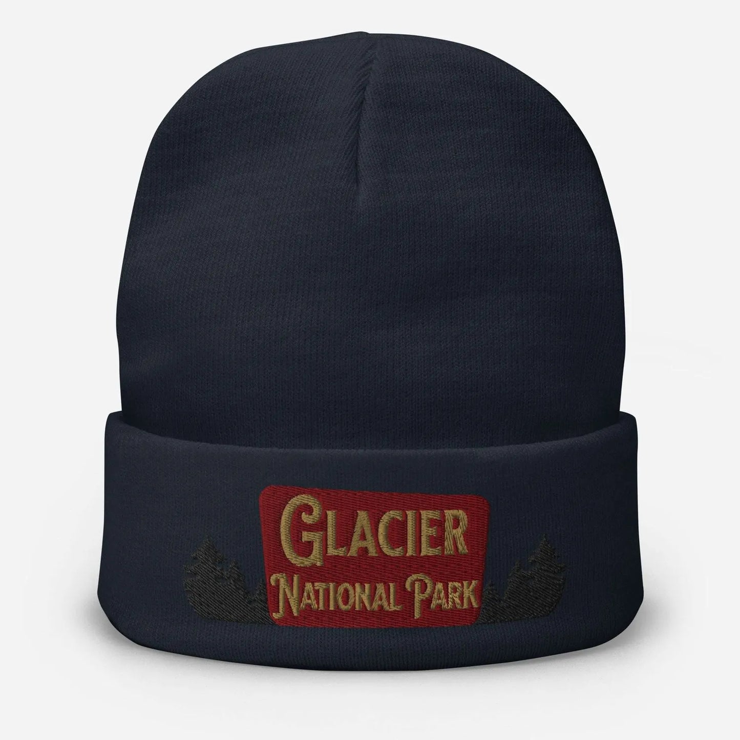 Glacier National Park sign embroidered beanie detail or alternate product view