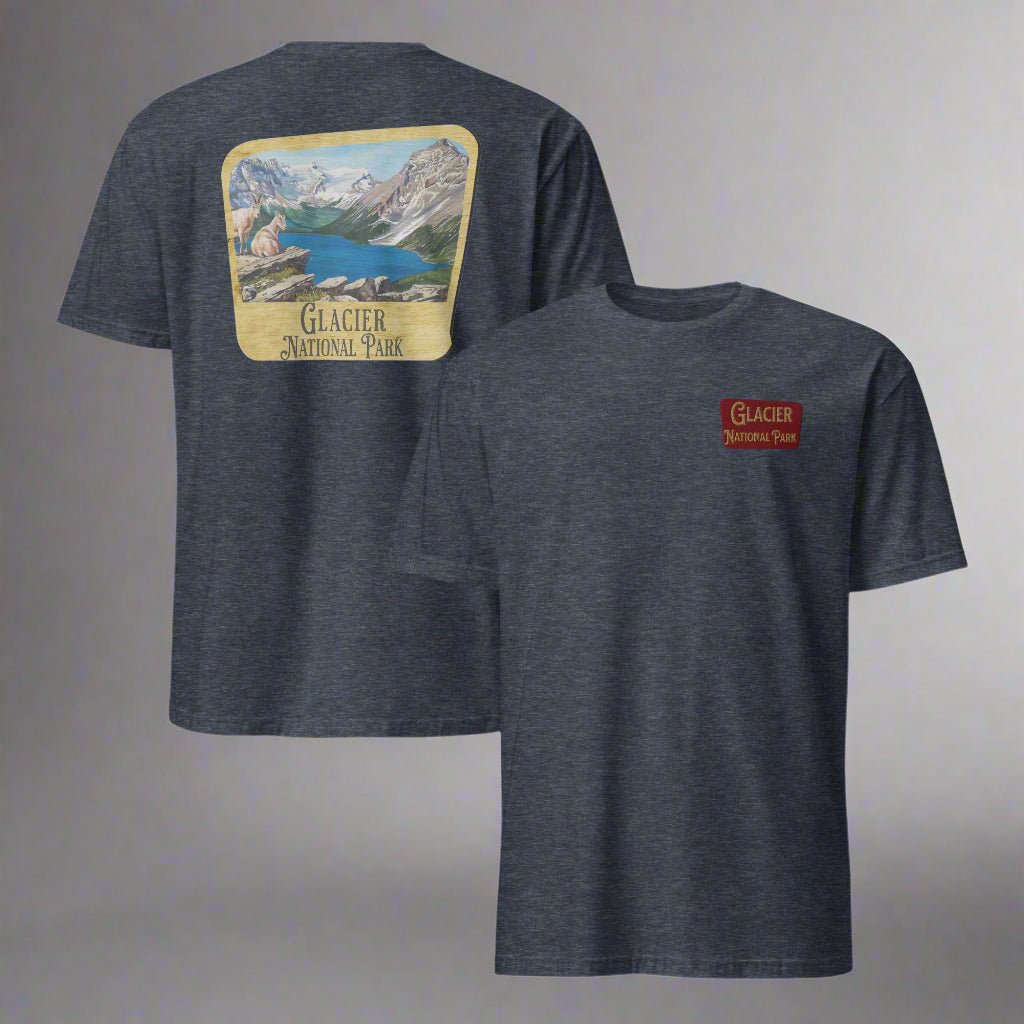 Glacier National Park Sign Unisex T-shirt Embroidered - Parks ApparelT-Shirt