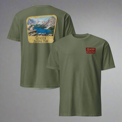 Glacier National Park Sign Unisex T-shirt Embroidered - Parks ApparelT-Shirt