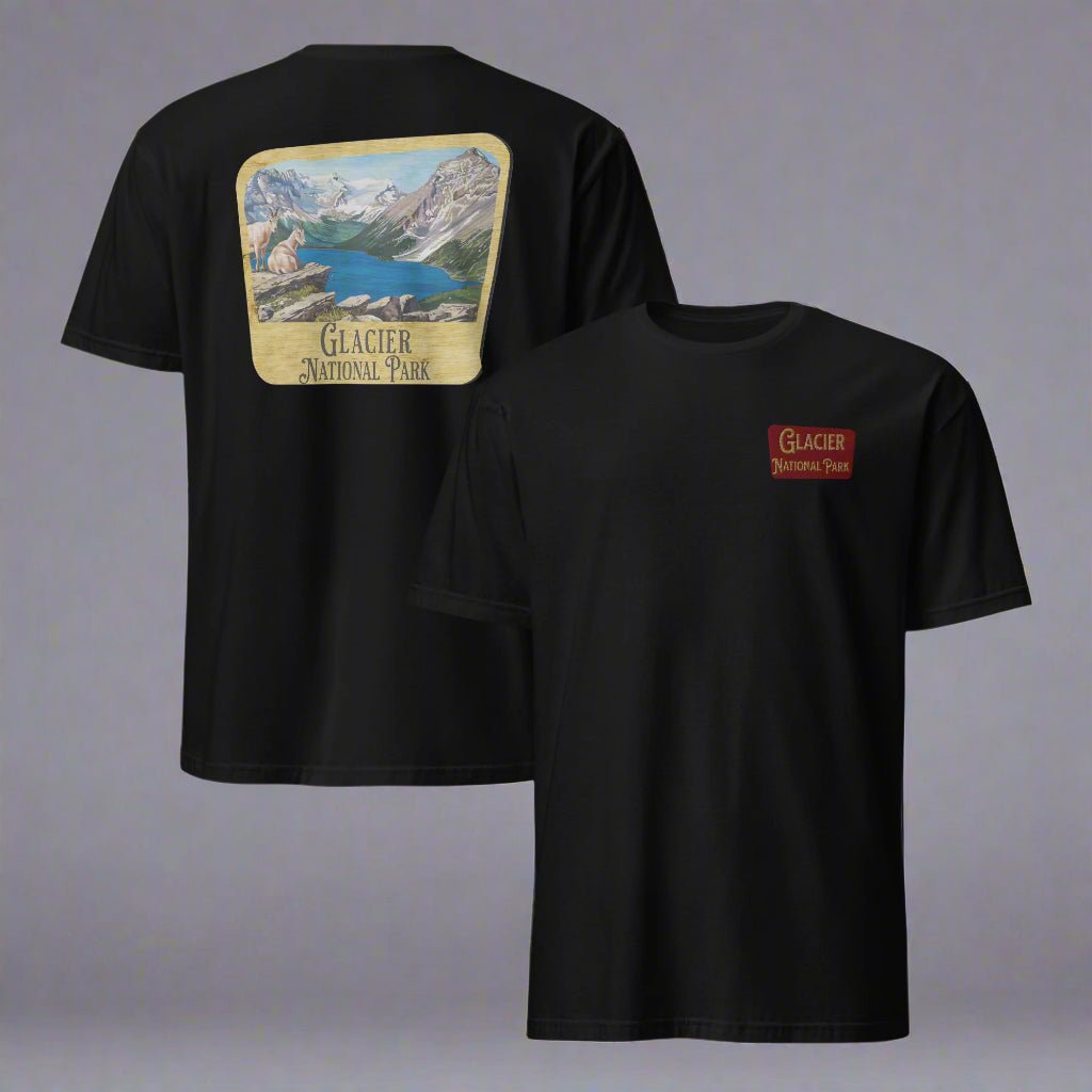 Glacier National Park Sign Unisex T-shirt Embroidered - Parks ApparelT-Shirt