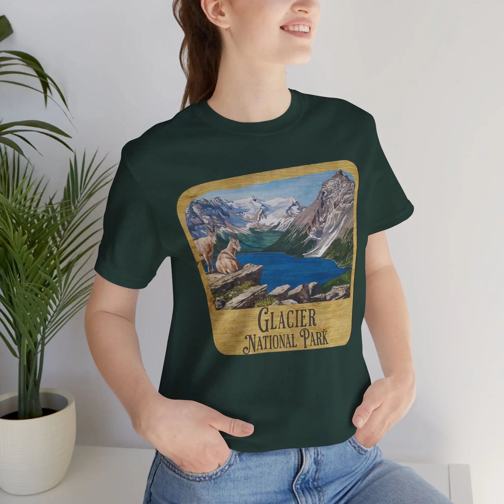Glacier National Park T-Shirt Wood Sign - Parks ApparelT-Shirt