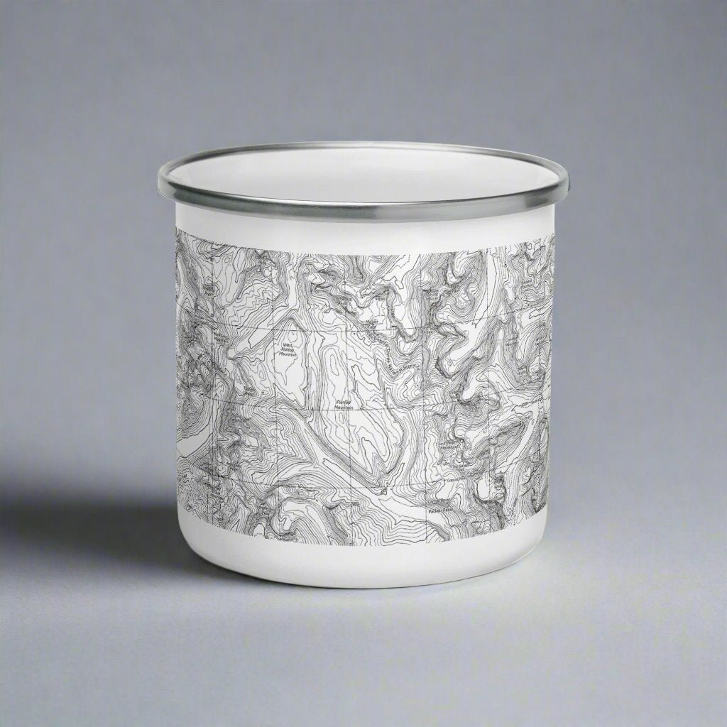 Glacier National Park Topographic Camp Mug - Parks Apparelcamp mug