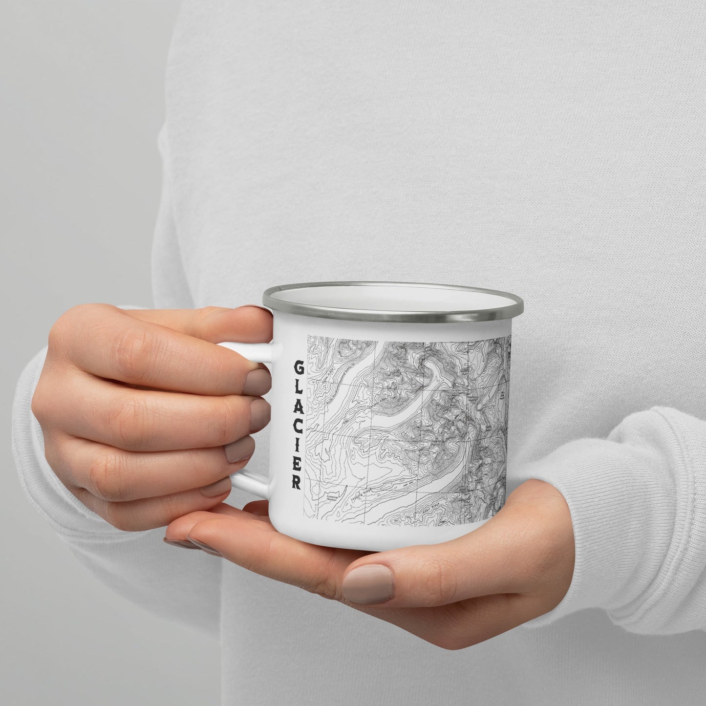 Glacier National Park Topographic Camp Mug - Parks Apparelcamp mug