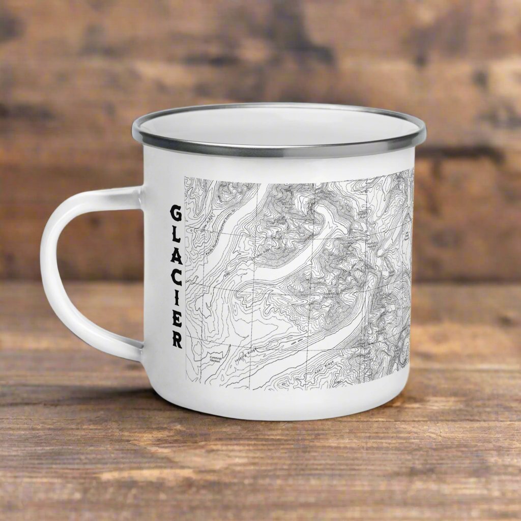Glacier National Park Topographic Camp Mug - Parks Apparelcamp mug