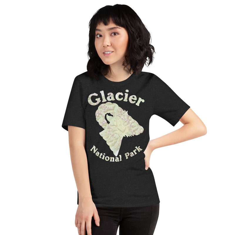 Glacier Topo Horned Sheep T-shirt - Parks ApparelT-Shirt
