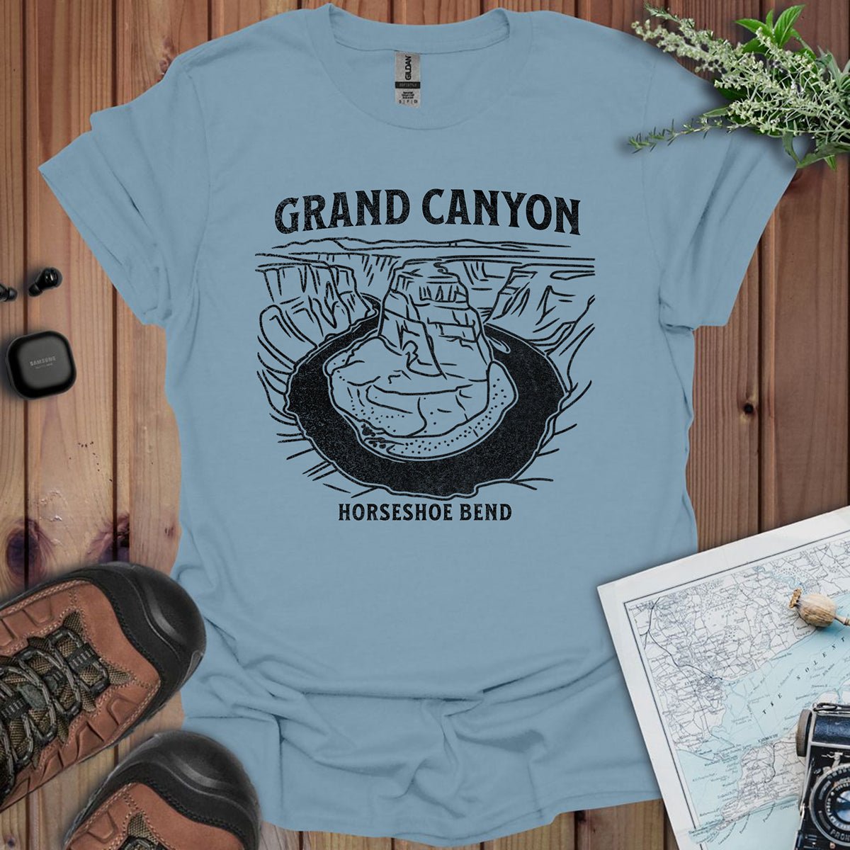 Grand Canyon Horseshoe Bend graphic t-shirt detail or alternate product view