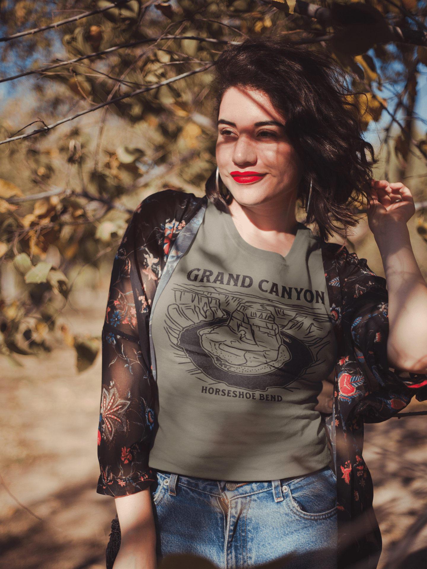 Grand Canyon Horseshoe Bend graphic t-shirt shown from alternate product angle