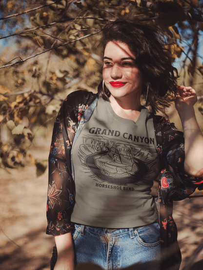 Grand Canyon Horseshoe Bend graphic t-shirt shown from alternate product angle