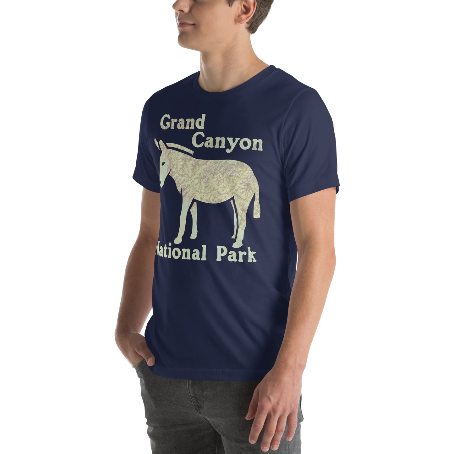 Grand Canyon Mule national park topo t-shirt alternate apparel color or product angle