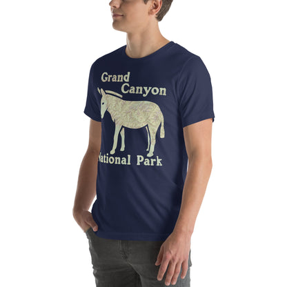 Grand Canyon Mule national park topo t-shirt alternate apparel color or product angle