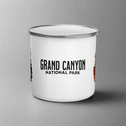 Grand Canyon National Park enamel camp mug shown from alternate product angle