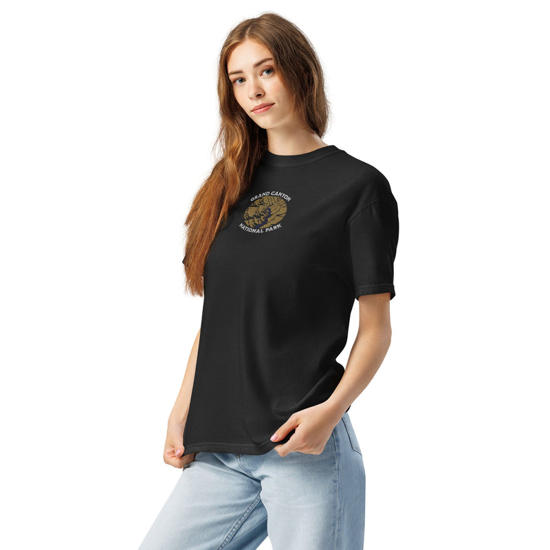 Grand Canyon National Park premium embroidered t-shirt shown in lifestyle or modeled setting