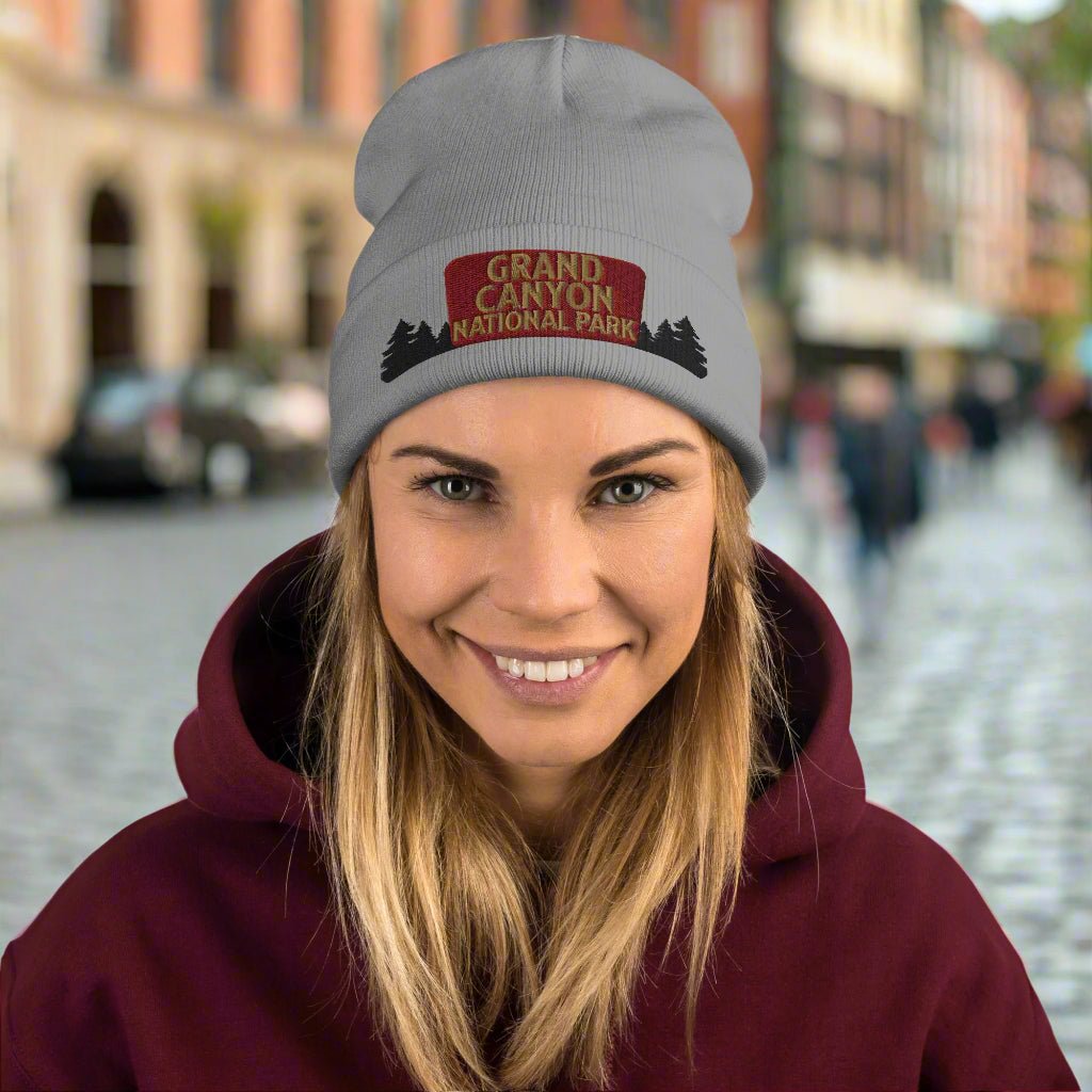 Grand Canyon National Park sign embroidered beanie alternate product angle