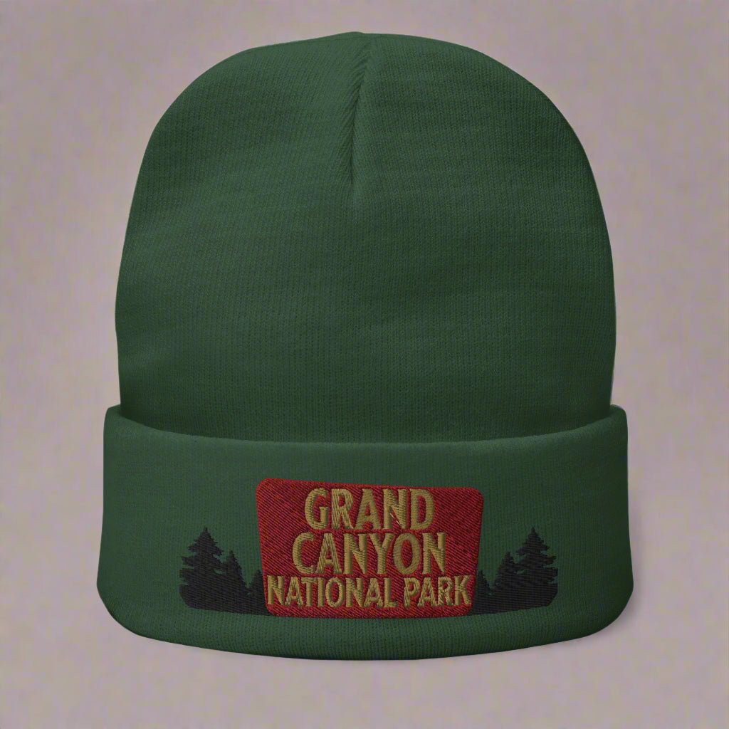 Grand Canyon National Park sign embroidered beanie alternate product angle