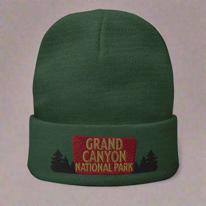 Grand Canyon National Park sign embroidered beanie alternate product angle