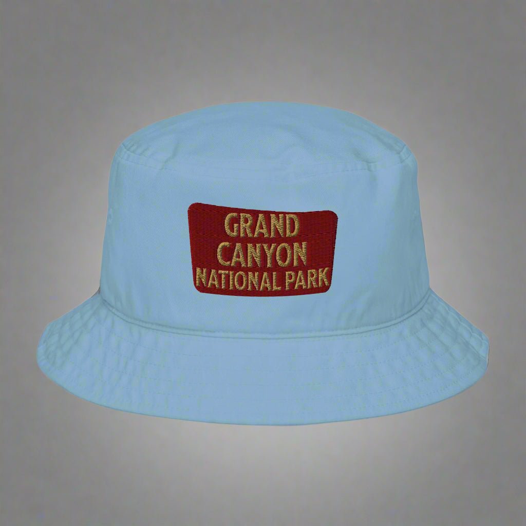 Grand Canyon National Park sign embroidered organic bucket hat alternate product angle