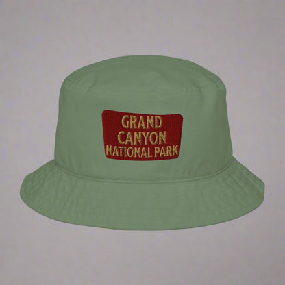 Grand Canyon National Park sign embroidered organic bucket hat alternate product angle