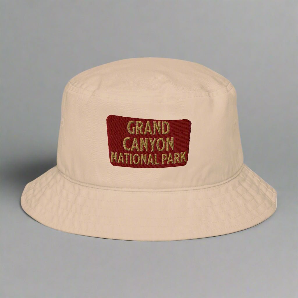 Grand Canyon National Park sign embroidered organic bucket hat alternate product angle