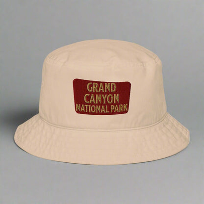 Grand Canyon National Park sign embroidered organic bucket hat alternate product angle