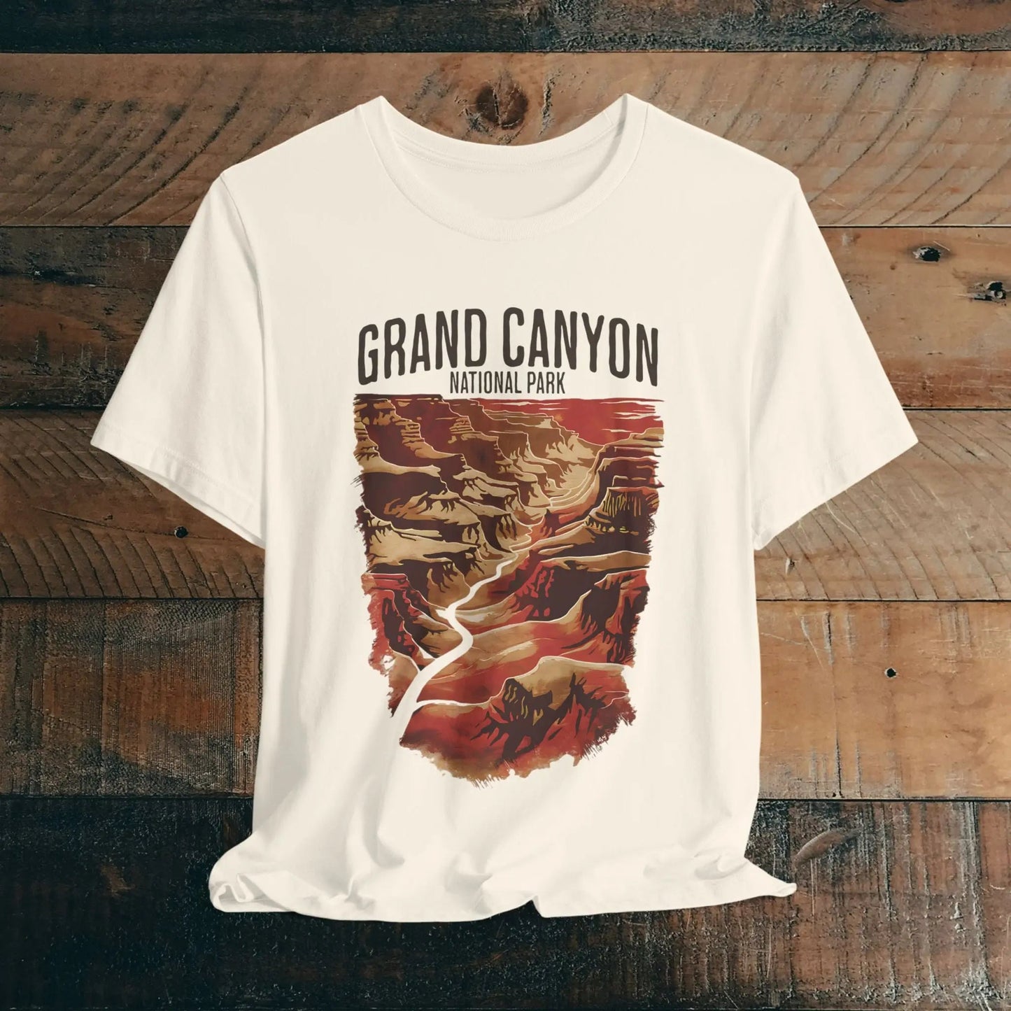 Grand Canyon National Park graphic t-shirt shown in lifestyle or modeled setting