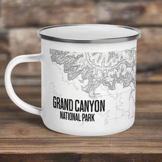 Grand Canyon National Park topographic durable enamel camp mug shown as primary product image