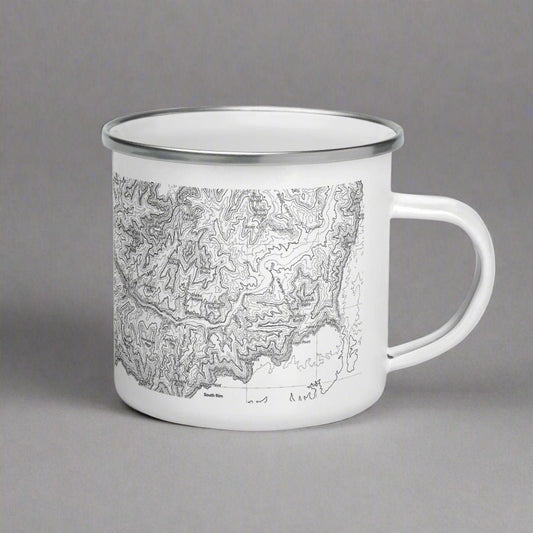 Grand Canyon National Park topographic durable enamel camp mug shown from alternate product angle