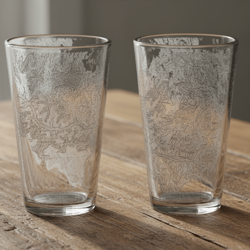 Grand Canyon National Park Topographic Pint Glass - Parks ApparelDrinkware
