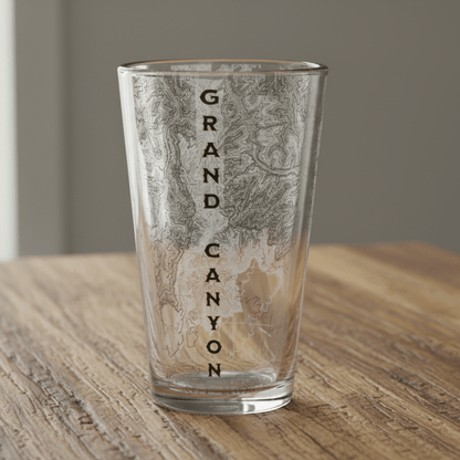 Grand Canyon National Park Topographic Pint Glass - Parks ApparelDrinkware