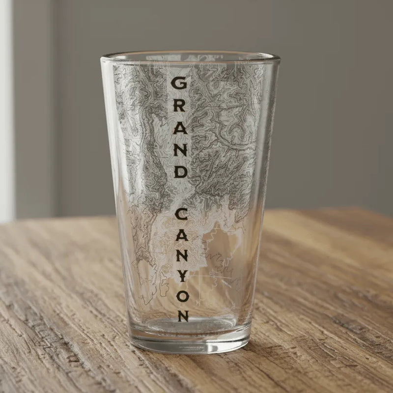 Grand Canyon National Park Topographic Pint Glass - Parks ApparelDrinkware