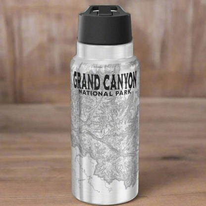 Grand Canyon National Park Topographic Water Bottle Tumbler 32oz – Parks Apparel