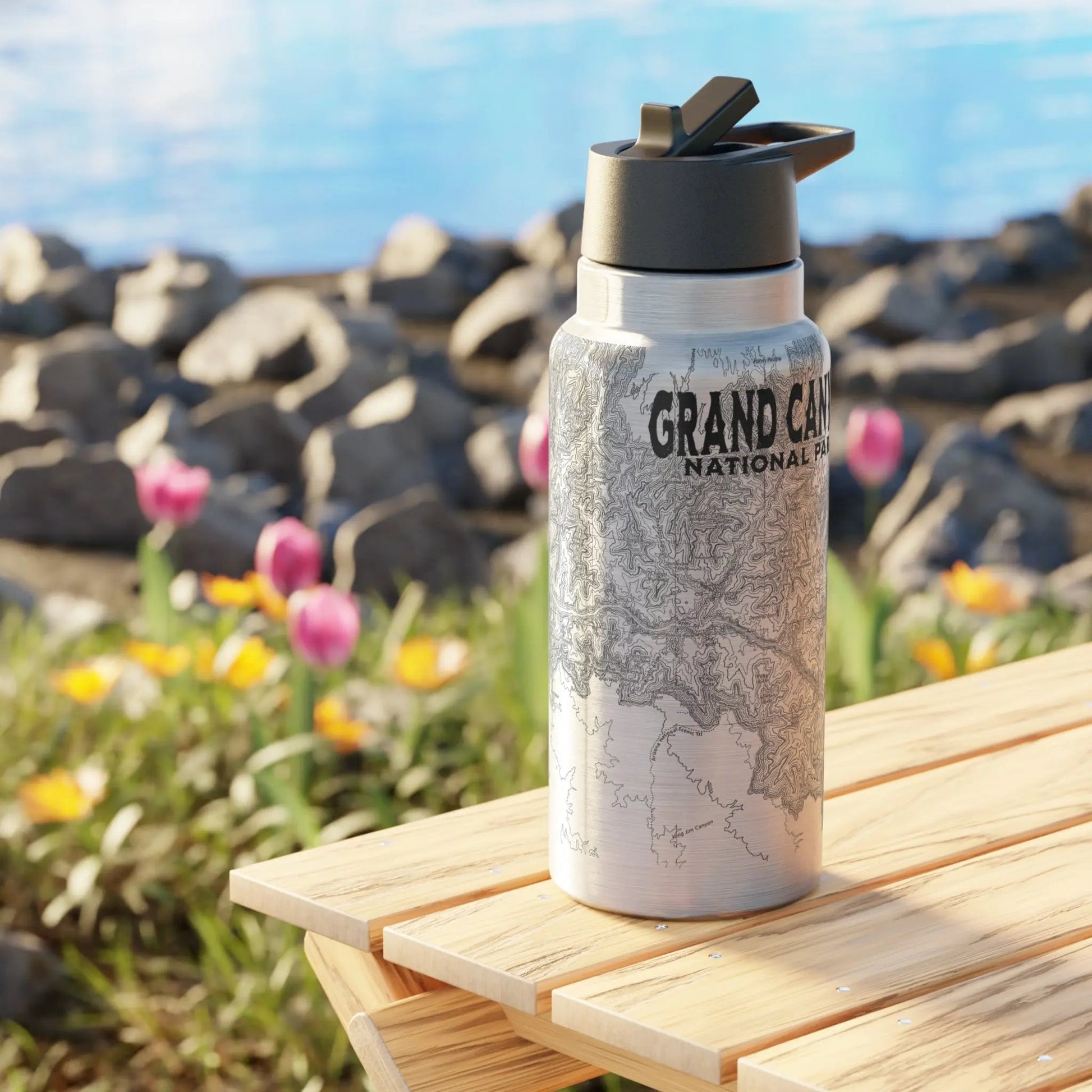 Grand Canyon National Park Topographic Water Bottle Tumbler 32oz – Parks Apparel