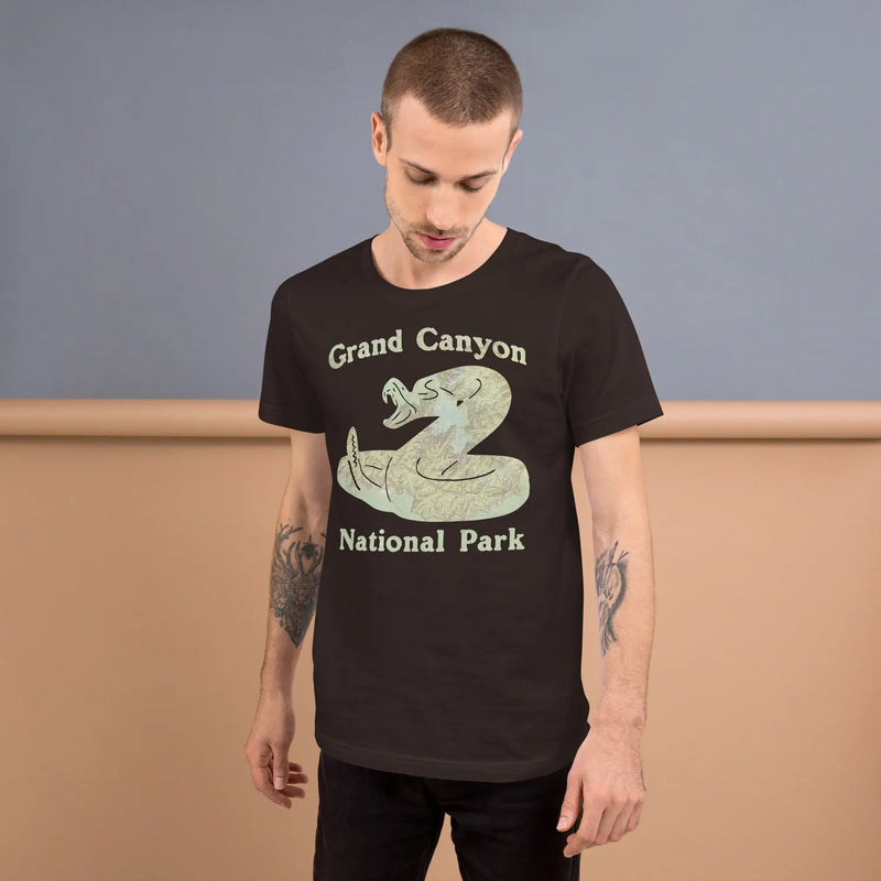 Grand Canyon Rattlesnake national park topo t-shirt alternate apparel color or product angle