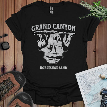 Grand Canyon textured Horseshoe Bend Glen Canyon graphic t-shirt detail or alternate product view