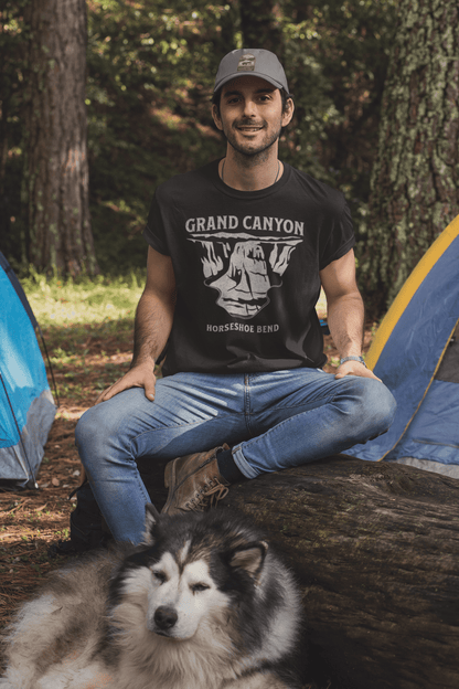 Grand Canyon textured Horseshoe Bend Glen Canyon graphic t-shirt detail or alternate product view