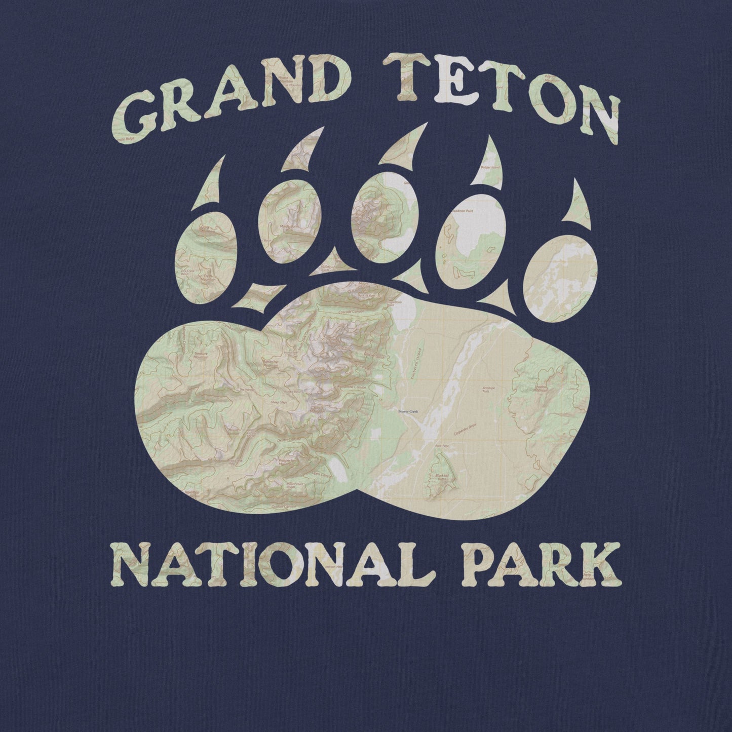 Grand Teton Bear Claw Topo T-shirt - Parks Apparel