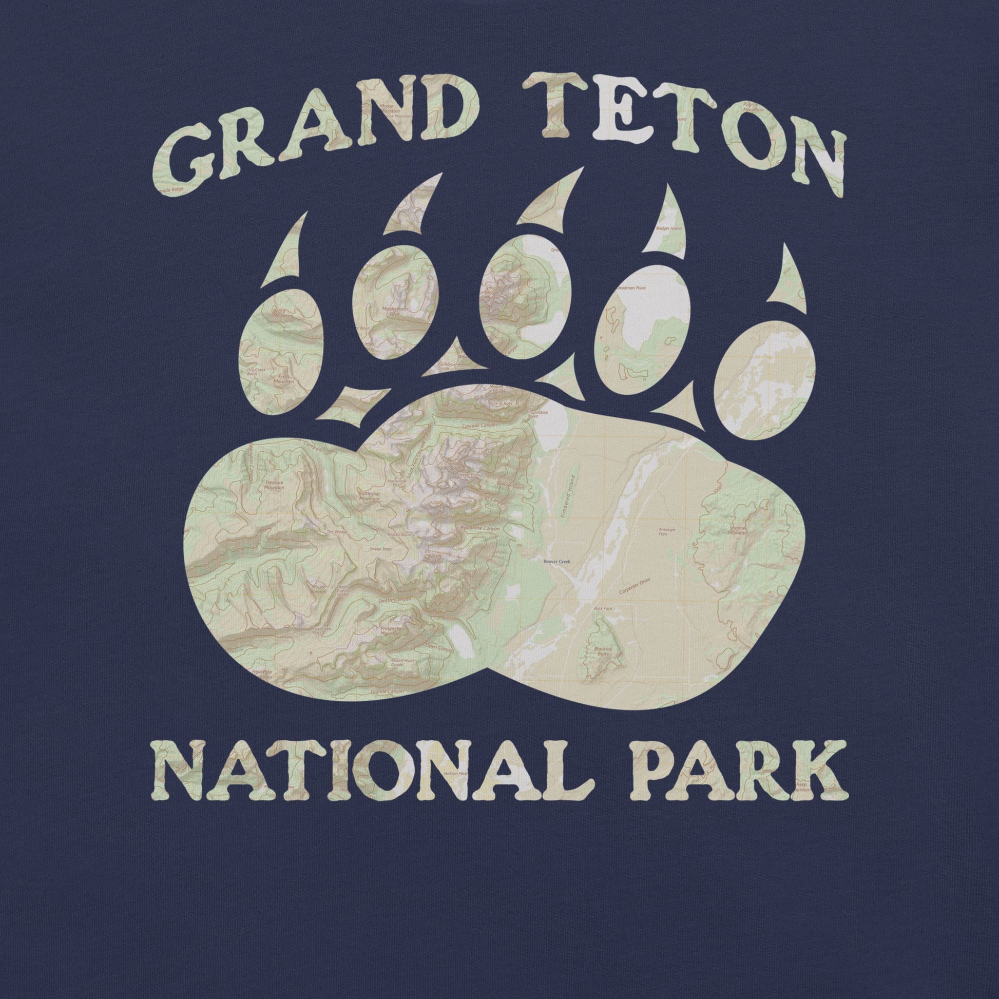 Grand Teton Bear Claw Topo T-shirt - Parks Apparel