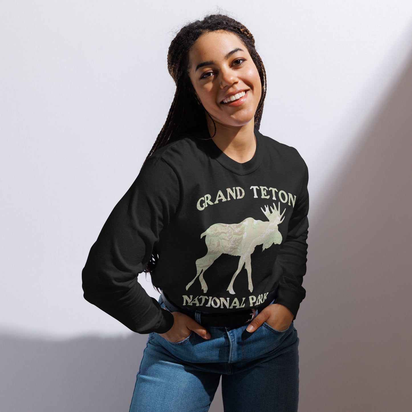 Grand Teton Moose Heavyweight Long Sleeve Topo Tee - Parks ApparelLong - sleeve