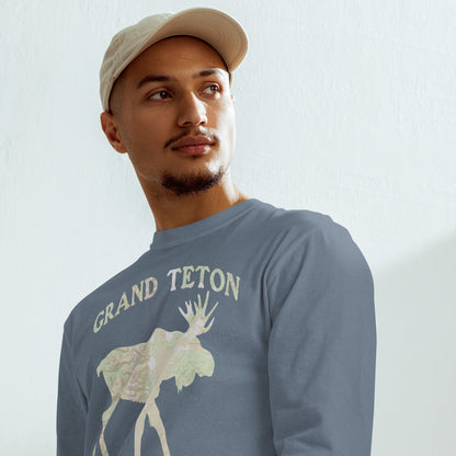 Grand Teton Moose Heavyweight Long Sleeve Topo Tee - Parks ApparelLong - sleeve