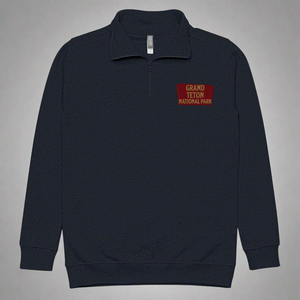 Grand Teton National Park 1/4 Zip Fleece Pullover - Parks ApparelSweater