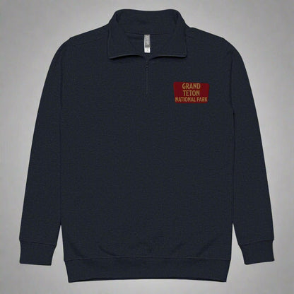 Grand Teton National Park 1/4 Zip Fleece Pullover - Parks ApparelSweater